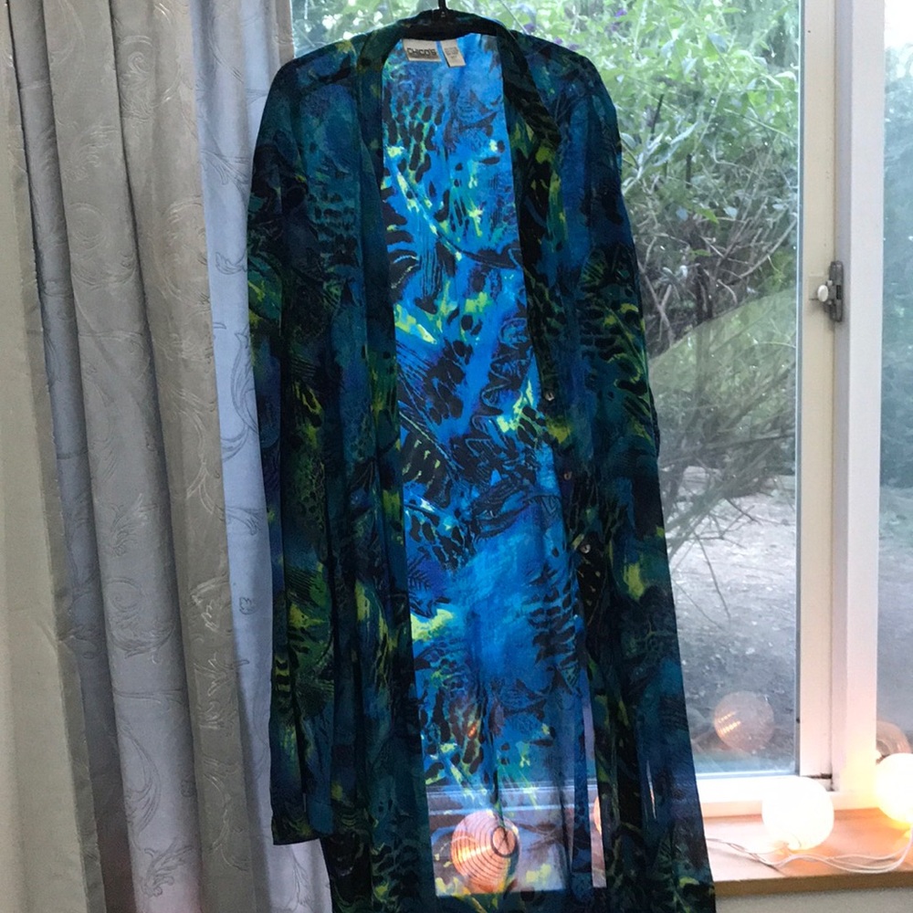 Chico’s tropical cardigan